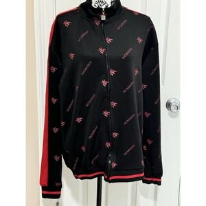 Preowned Red Ape Jacket Multi MCMXXXIII‎ Monogram Print Black Full Zip Size XL